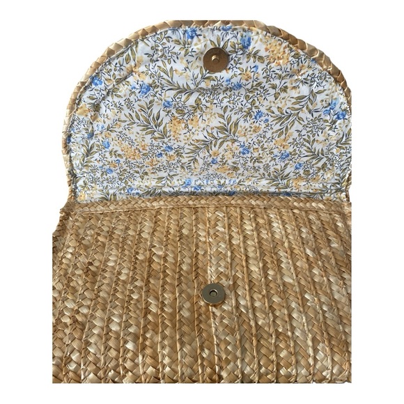 Shiraleah Perla "Mrs" Natural Straw & Pearl Clutch Bride-to-be Wedding Honeymoon - Picture 5 of 8